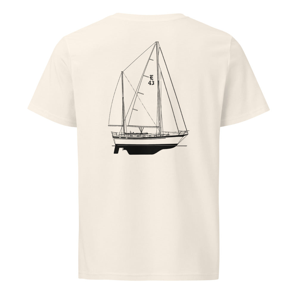 Endeavour Yacht Endeavour 43 sailboat shirt in Natural - back design
