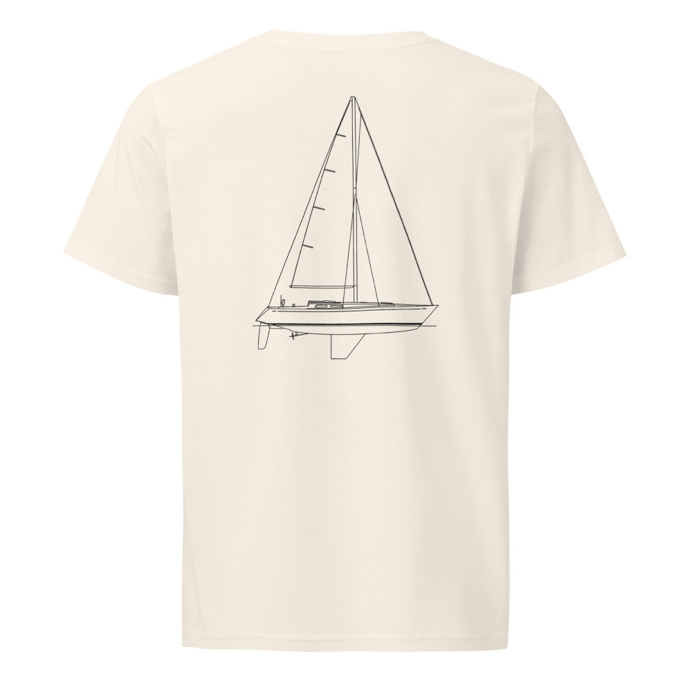 Serendipity 43 sailboat shirt in Natural - back design