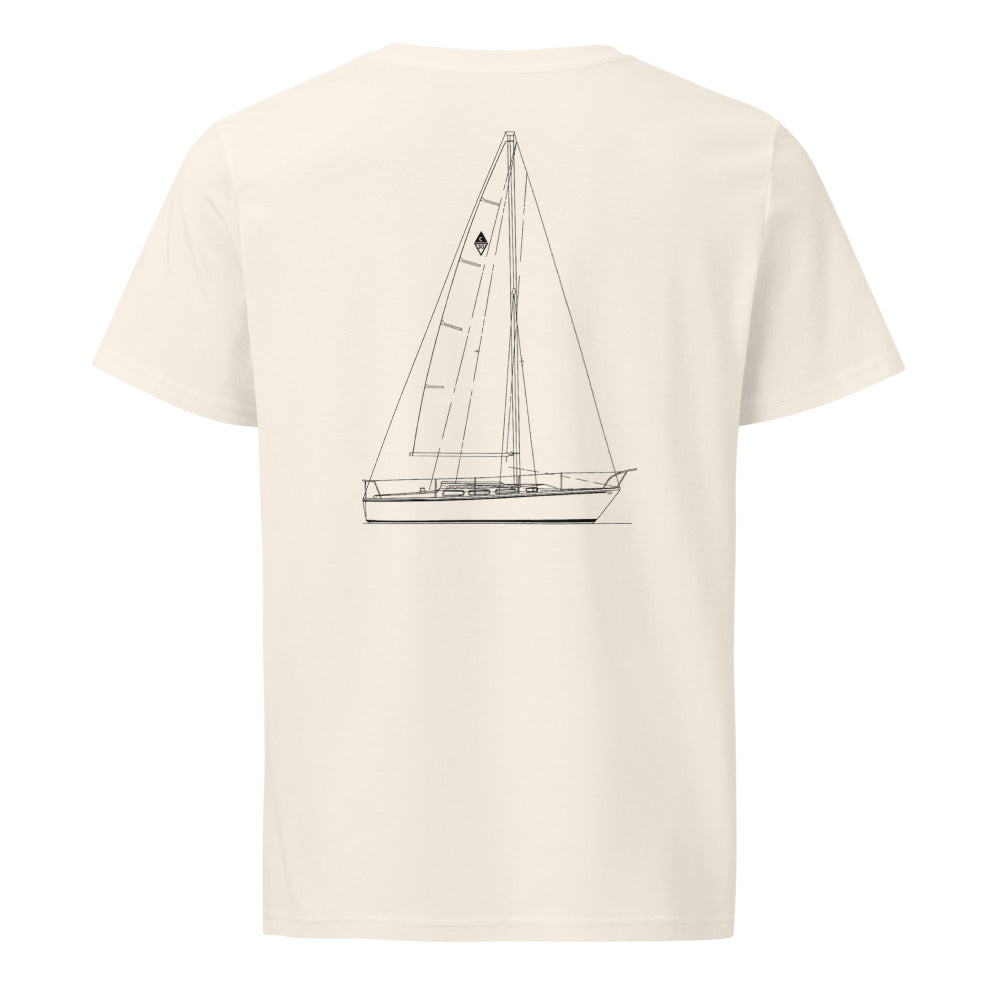 Catalina 30 MK II Tall Rig sailboat shirt in Natural - back design