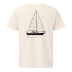 Bayfield 25 sailboat shirt in Natural - back design