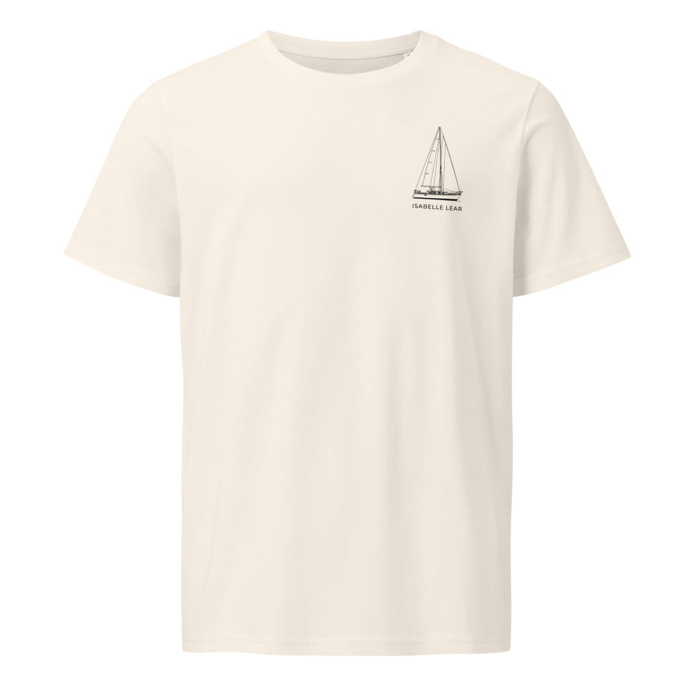 Cal 33 sailboat shirt in Natural - front design