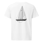 Tyler Boat Ohlson 38 sailboat shirt in White - back design