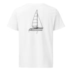 Hunter 326 sailboat shirt in White - back design