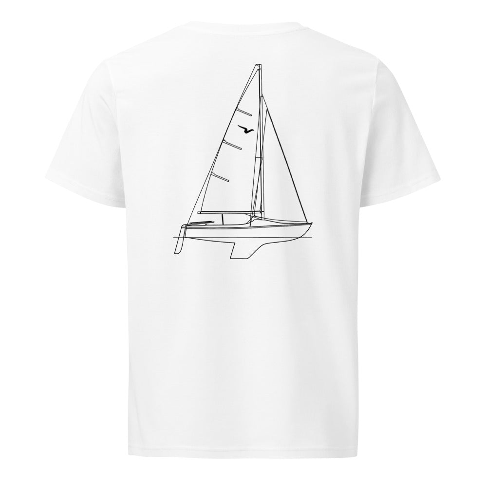 Squib sailboat shirt in White - back design