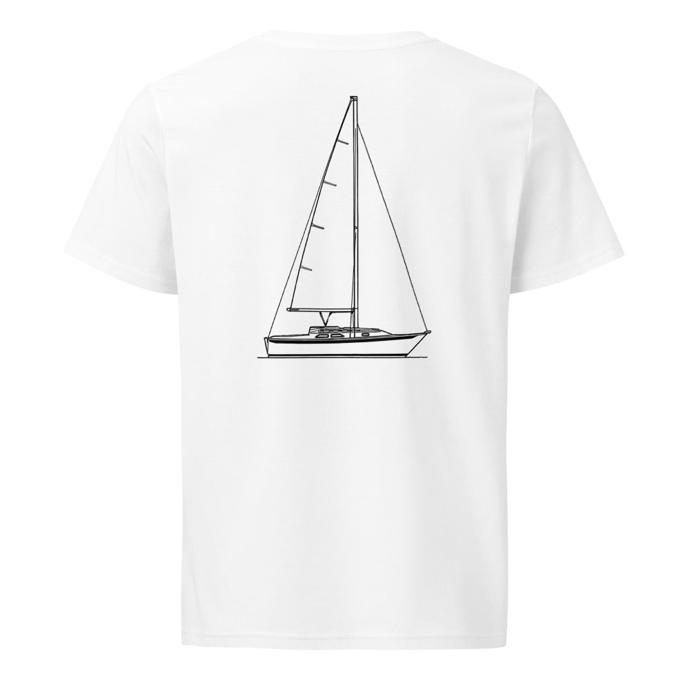 Ericson 28-2 sailboat shirt in White - back design