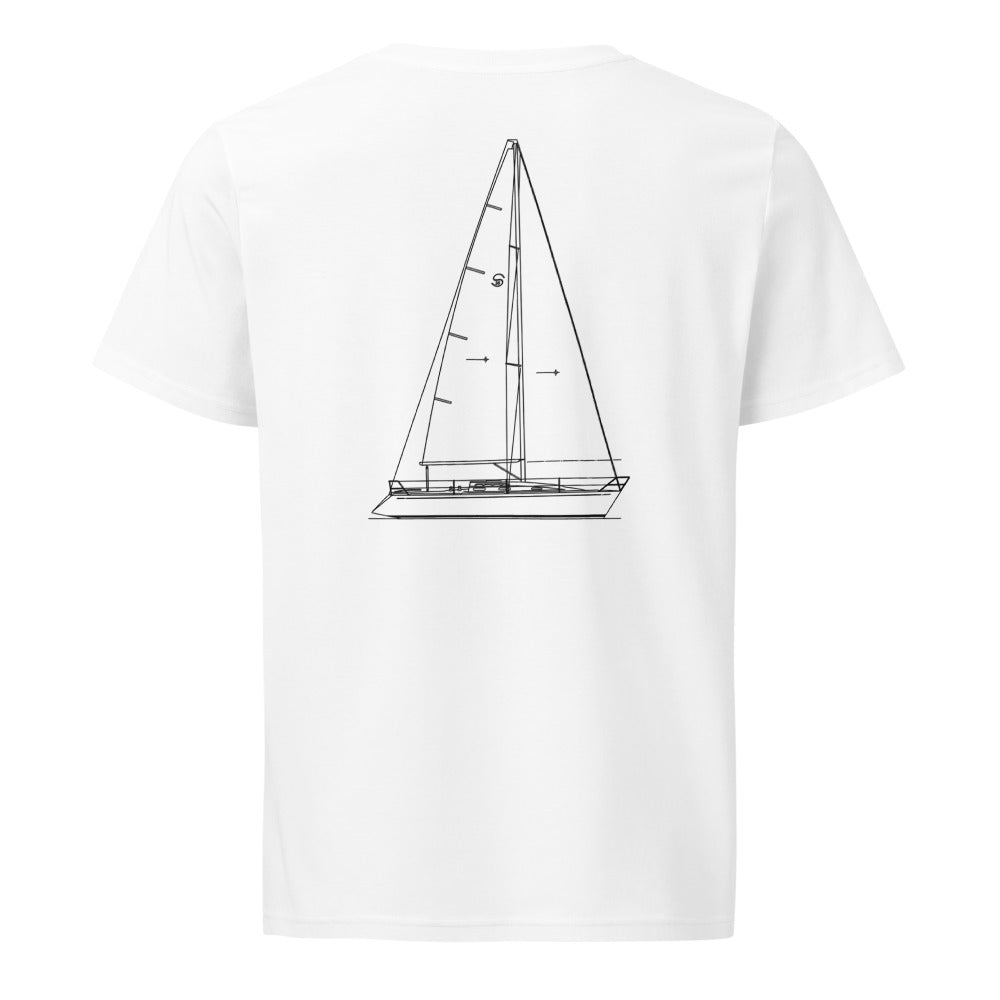 Schock 35 sailboat shirt in White - back design