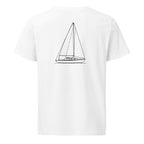 Pearson Commander 26 sailboat shirt in White - back design