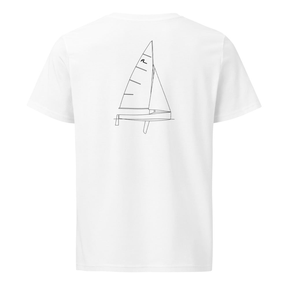 Ovington Boats Albacore sailboat shirt in White - back design