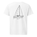 Jeanneau Love Love sailboat shirt in White - back design