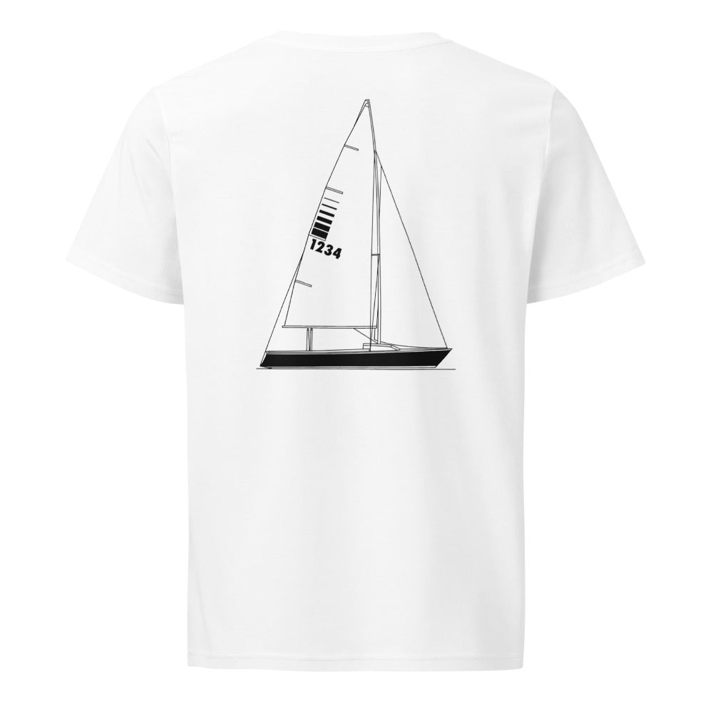 Sonar 23 sailboat shirt in White - back design