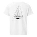 Gulfstar 36 sailboat shirt in White - back design