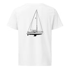 Catalina 445 sailboat shirt in White - back design