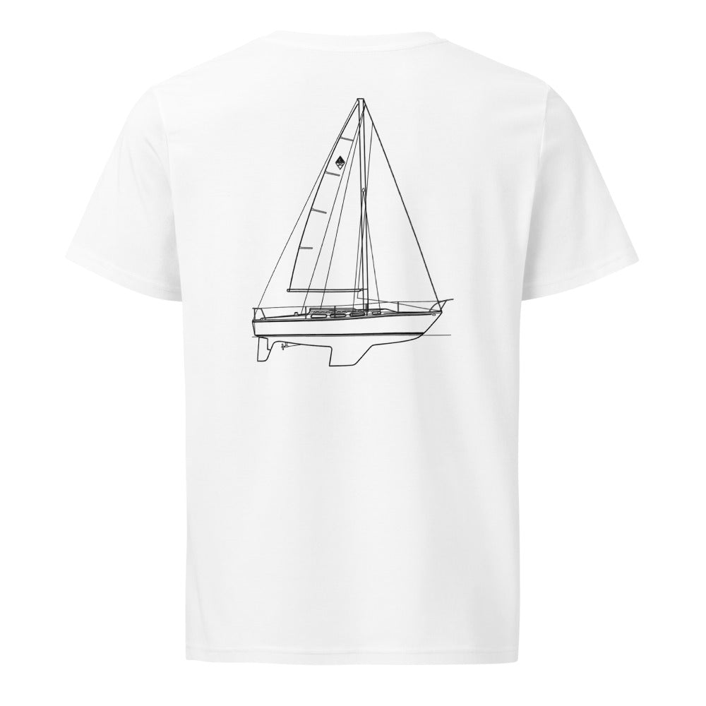 Catalina Capri 30 sailboat shirt in White - back design