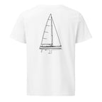 Nautor Swan 45 sailboat shirt in White - back design