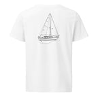 Cape Dory Intrepid 28 sailboat shirt in White - back design