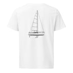 Beneteau Oceanis 34 sailboat shirt in White - back design