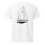 Endeavour 43 sailboat shirt in White - back design