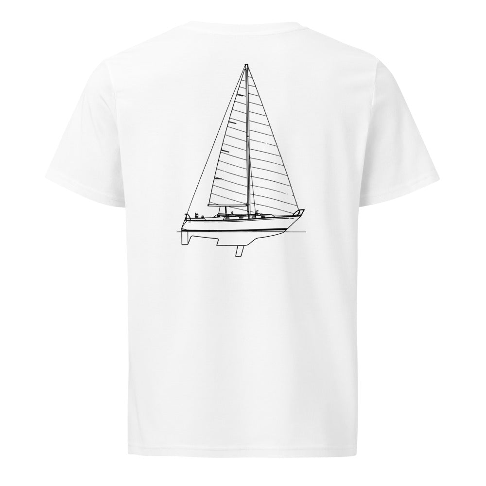 Black Watch 37 sailboat shirt in White - back design