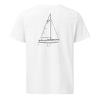 San Juan 21 sailboat shirt in White - back design