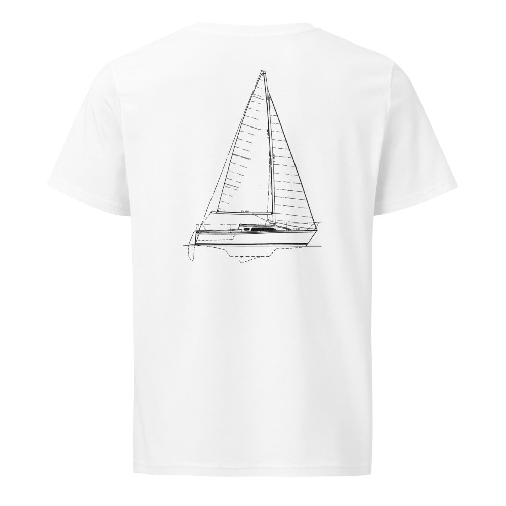 Precision 23 sailboat shirt in White - back design