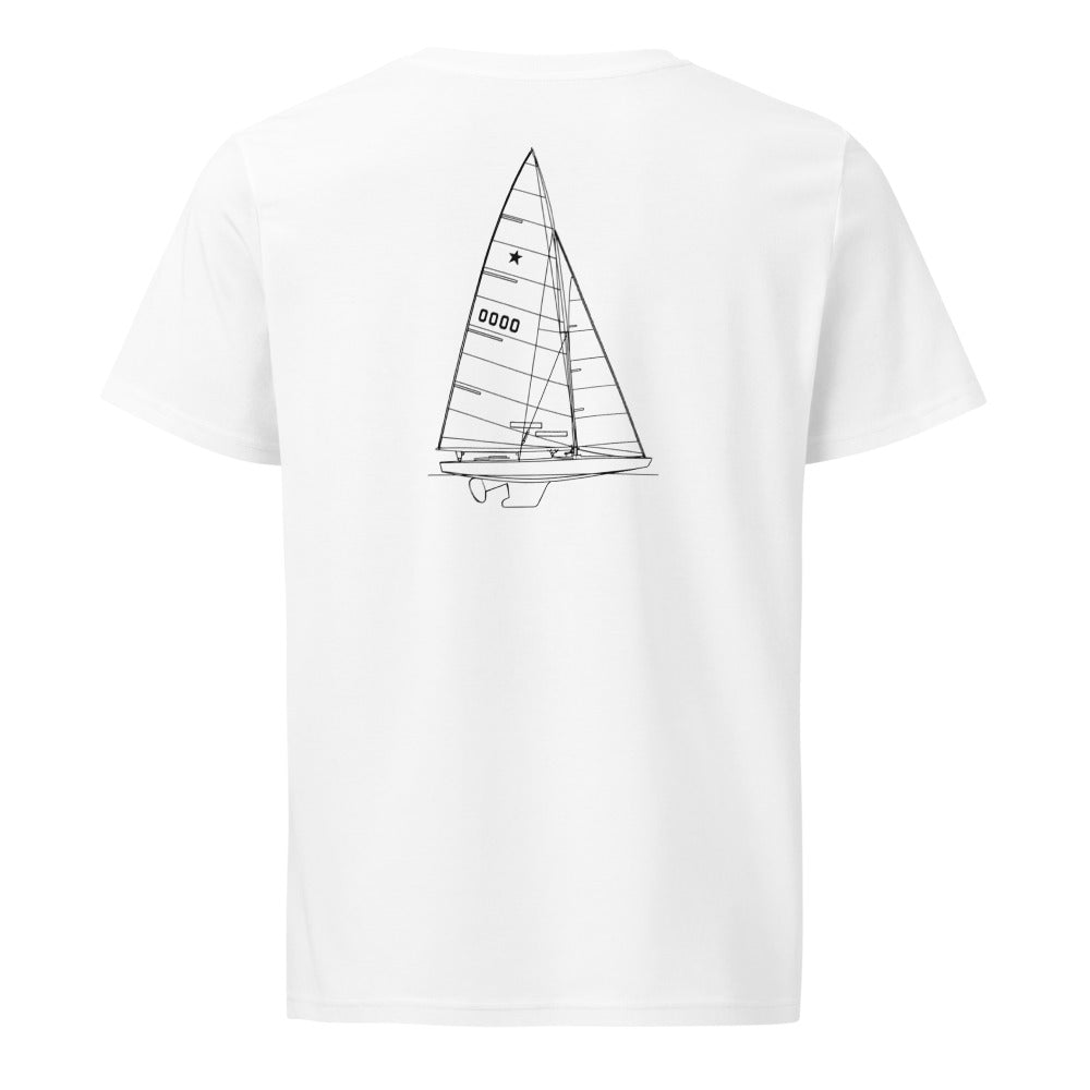 Star sailboat shirt in White - back design