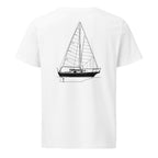 Bayfield 25 sailboat shirt in White - back design