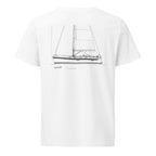 Hallberg-Rassy 412 sailboat shirt in White - back design