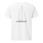 Hallberg-Rassy 48 sailboat shirt in White - back design