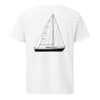 Hallberg-Rassy Misil I sailboat shirt in White - back design
