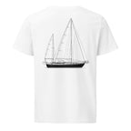 Hallberg-Rassy 41 sailboat shirt in White - back design