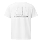 Hallberg-Rassy 43 MK III sailboat shirt in White - back design