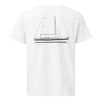 Hallberg-Rassy 42F sailboat shirt in White - back design