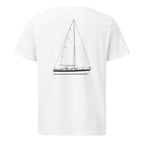 Hallberg-Rassy 312 sailboat shirt in White - back design