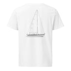 Hallberg-Rassy 36 sailboat shirt in White - back design