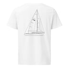 Hallberg-Rassy P-28 sailboat shirt in White - back design
