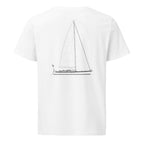 Hallberg-Rassy 64 sailboat shirt in White - back design
