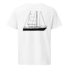 Hallberg-Rassy 26 sailboat shirt in White - back design
