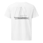 Hallberg-Rassy 55 sailboat shirt in White - back design
