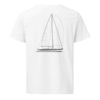 Hallberg-Rassy 54 sailboat shirt in White - back design