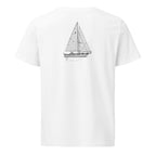 Downeaster 32 sailboat shirt in White - back design