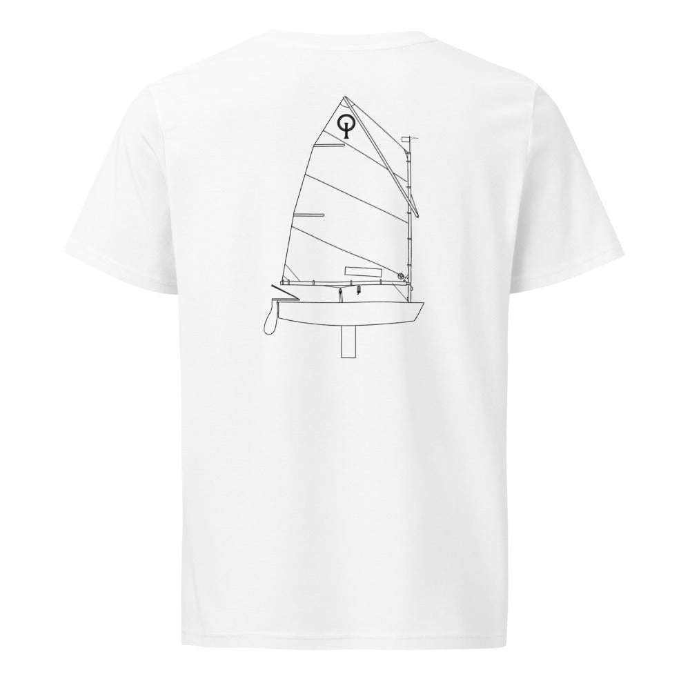 Optimist sailboat shirt in White - back design