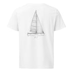 Jeanneau Sun Odyssey 490 sailboat shirt in White - back design