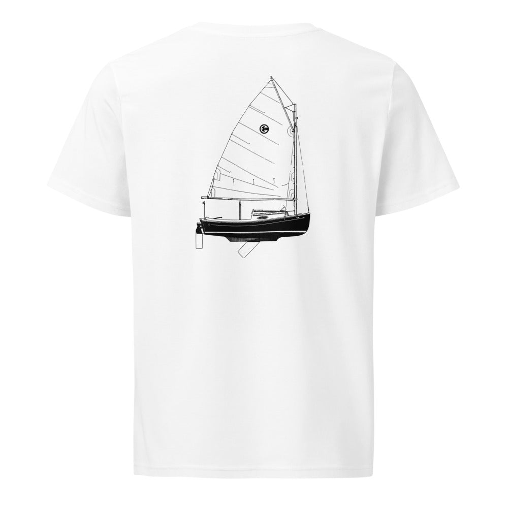 Com-pac Sun Cat sailboat shirt in White - back design