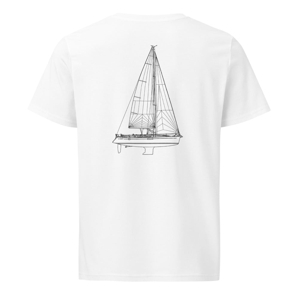 Jeanneau 44I Performance sailboat shirt in White - back design
