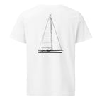 Hallberg-Rassy 57 sailboat shirt in White - back design