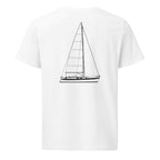 Hallberg-Rassy 37 sailboat shirt in White - back design