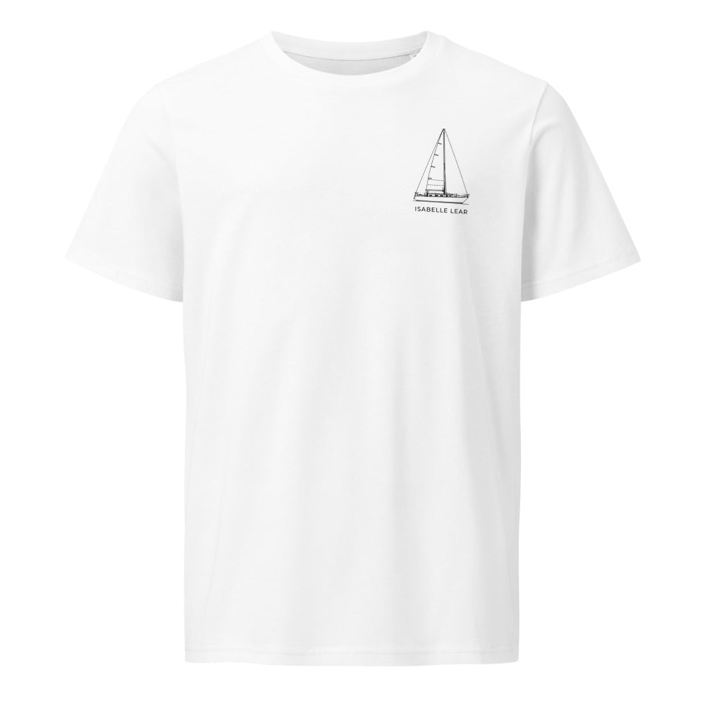Hunter E33 sailboat shirt in White - front design