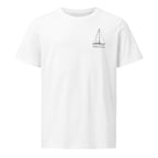 Hunter 333 sailboat shirt in White - front design