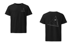 AMF Sunfish sailboat shirt in Black - front and back view