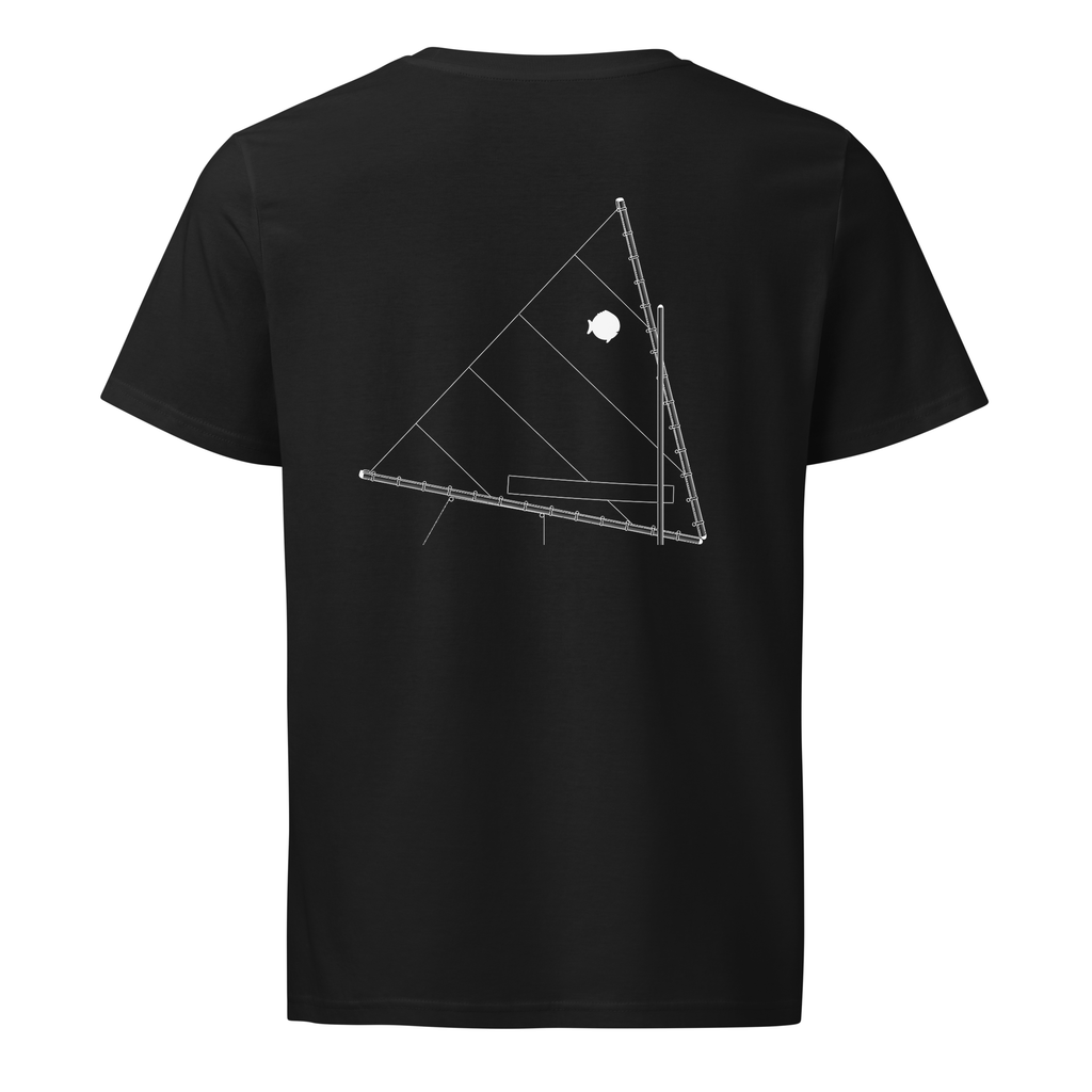 AMF Sunfish sailboat shirt in Black - mockup